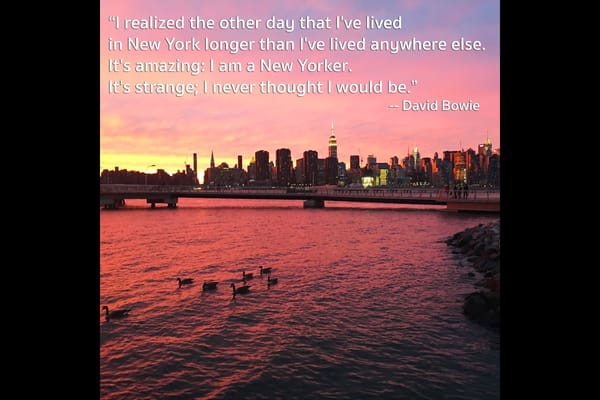 MUSIC QUOTES: David Bowie and New York